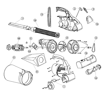 Part Location Diagram of RO-010347 Dirt Devil Type G Dust Bags